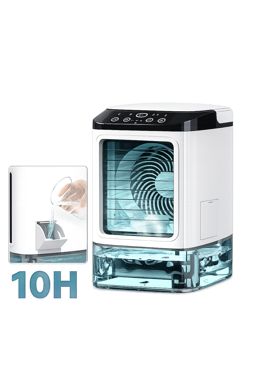 FrostAir™ Arctic Mini - Mini Rafraîchisseur Portable 3-en-1 – Rafraîchisseur d’Air Silencieux, Ventilateur & Humidificateur